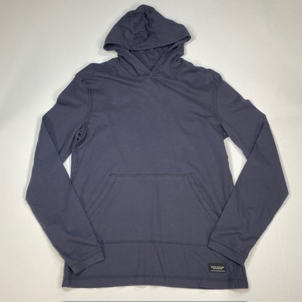 Silver Jeans Co Mens Navy Blue Cotton Hoodie Long Sleeve Pullover SMF21 5838‎ M